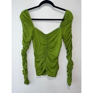 Oliveaceous Martini Olive Long Sleeve Top, Medium NEW